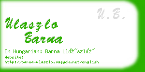 ulaszlo barna business card